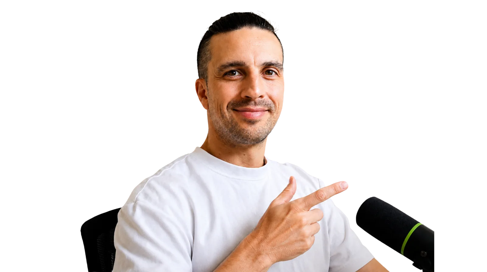 Nico, AI Ranking founder with 10+ years in SEO, pointing to the growth chart