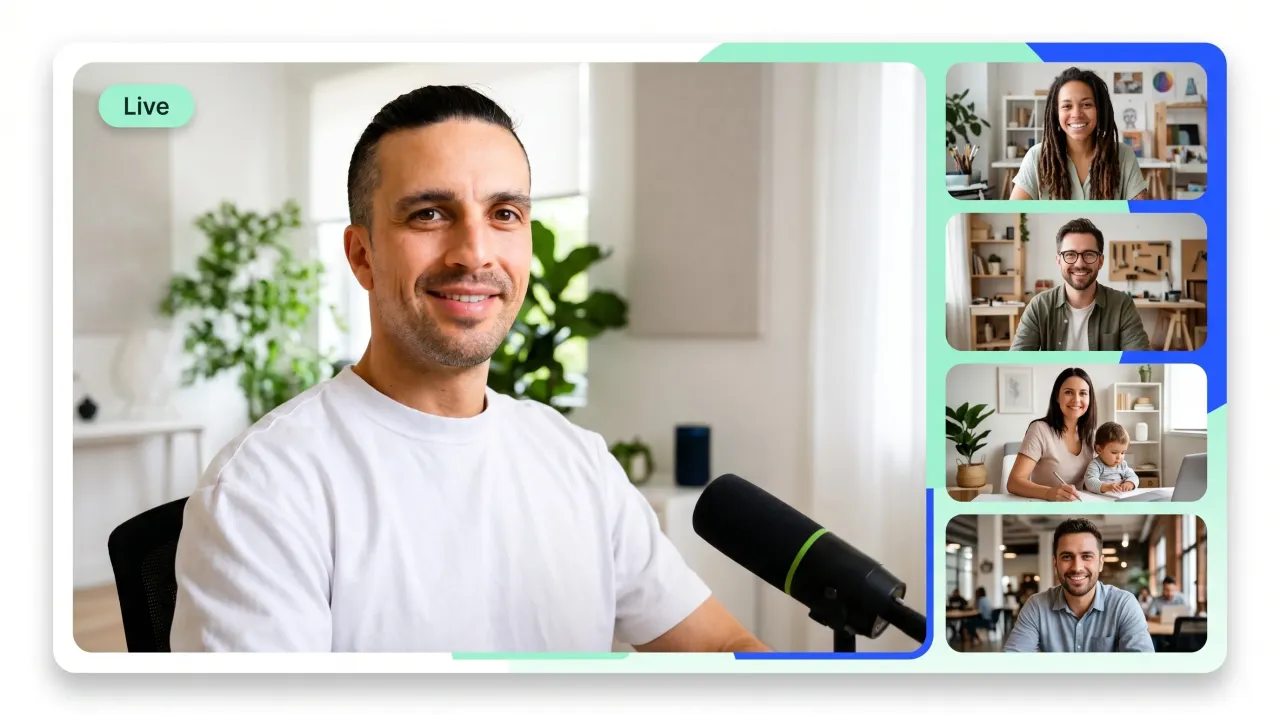 Nico hosting a live AI search coaching call with community members